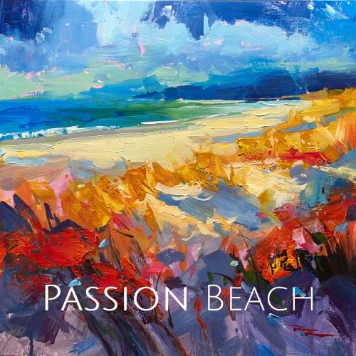 "Passion Beach" 15x15" Acrylic on Canvas by Richard Robinson